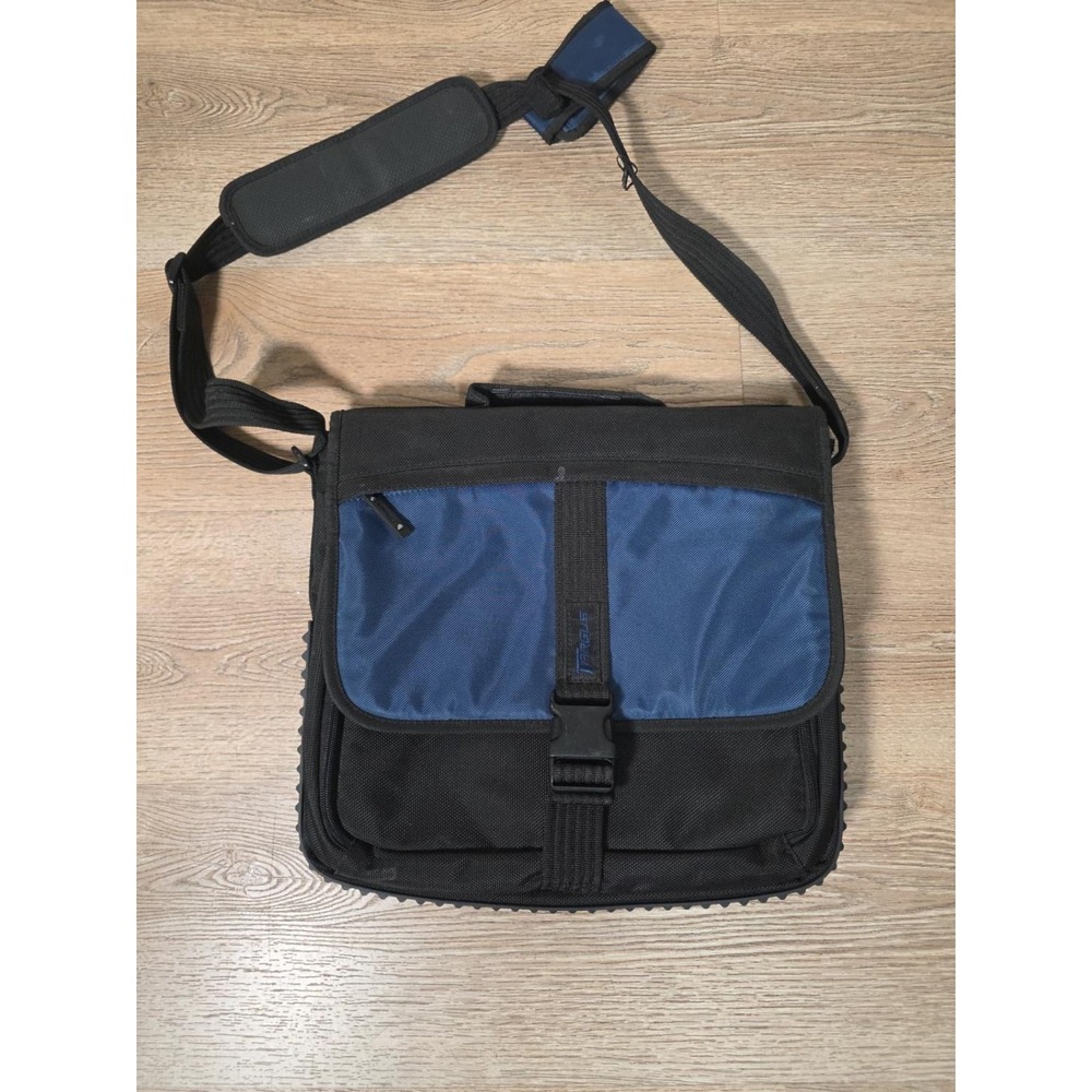 Targus Laptop Messenger Bag Black Blue Padded Shoulder Strap Carry Case